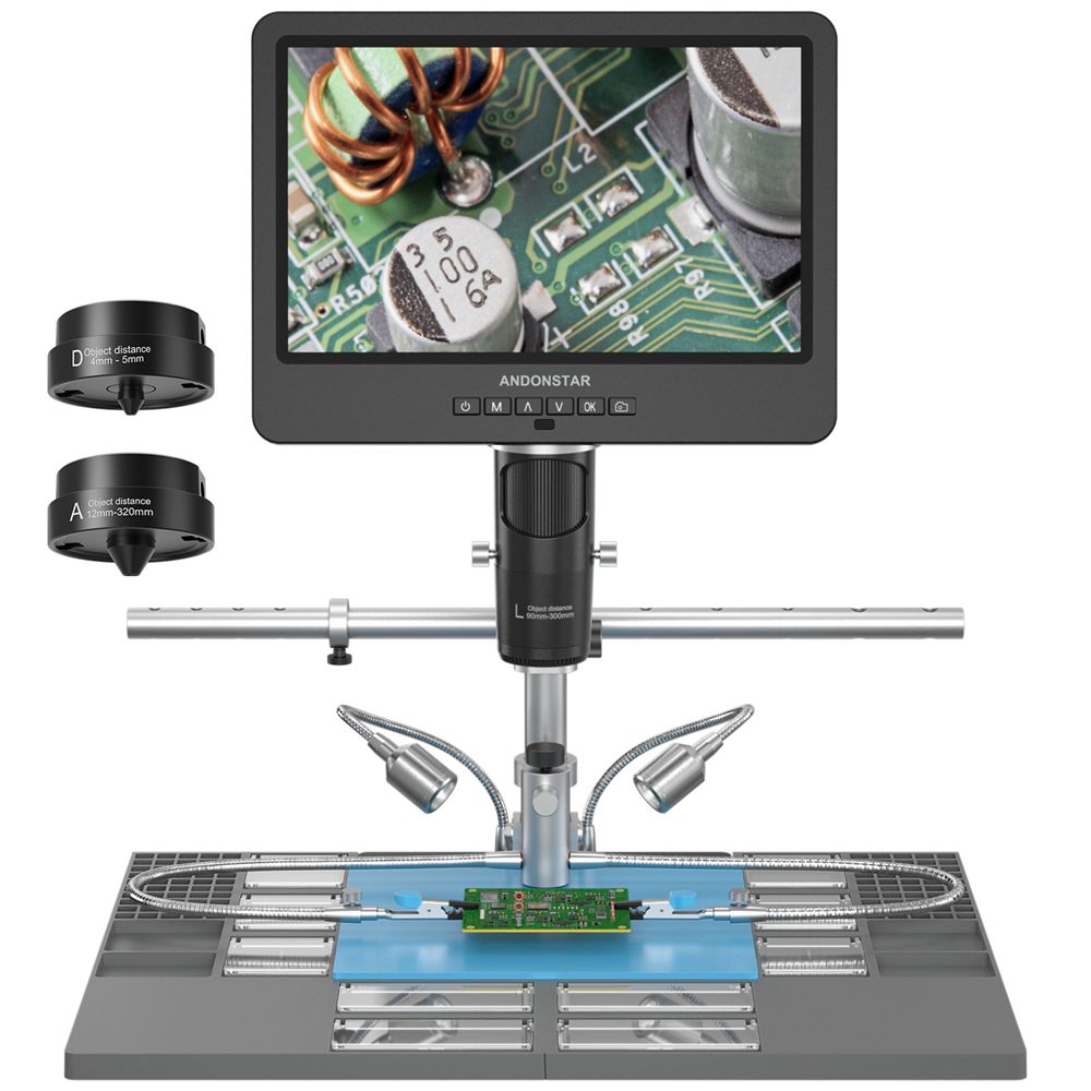 Andonstar Trinocular HDMI USB  - đánh giá và giá Electronics Repair Microscope