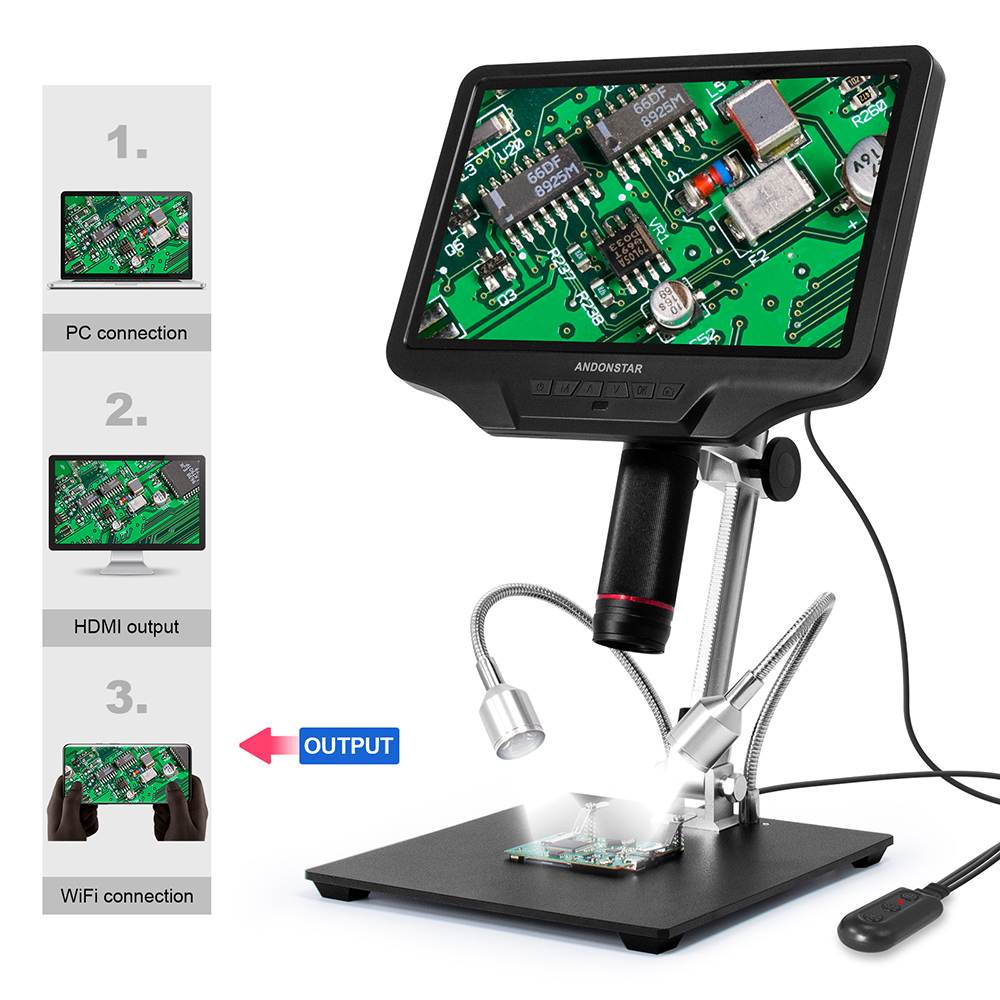 Andonstar AD409 HDMI Digital M - đánh giá và giá Electronics Repair Microscope