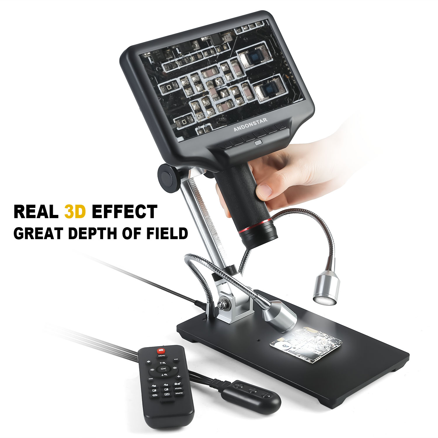 Andonstar Nóng Màn Hình LCD 7  - đánh giá và giá Electronics Repair Microscope